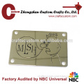 Custom brass material rectangle label tag metal brand logo tag